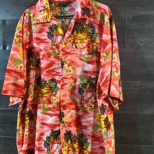 Hawaiian Red Tropical Shirt